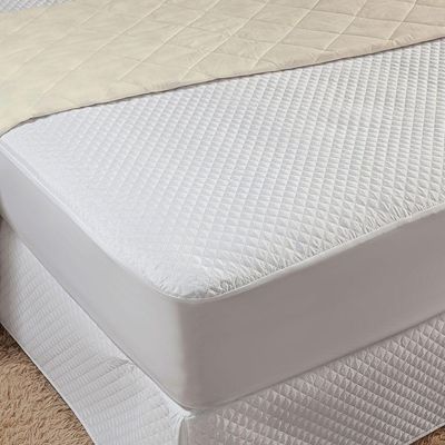 Capa Protetora De Colchão Impermeável Solteiro Matelado Com Elástico Branco