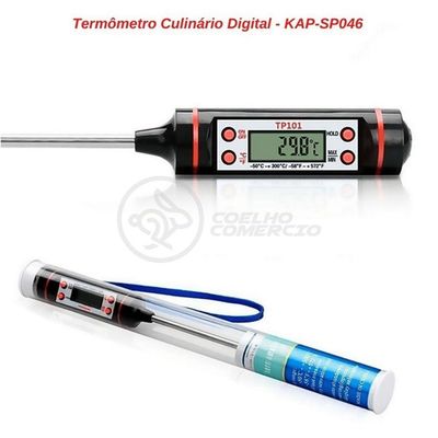 Termômetro Culinário Cozinha Digital Mede -50ºc A +300ºc