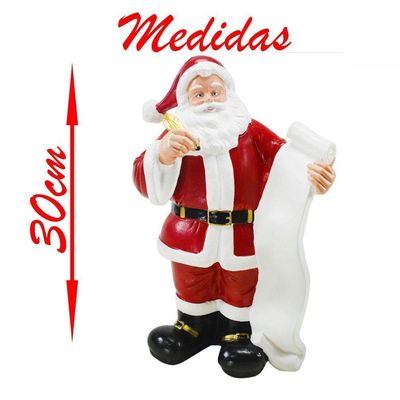 Decoração Papai Noel Natal Boneco Em Borracha 30cm