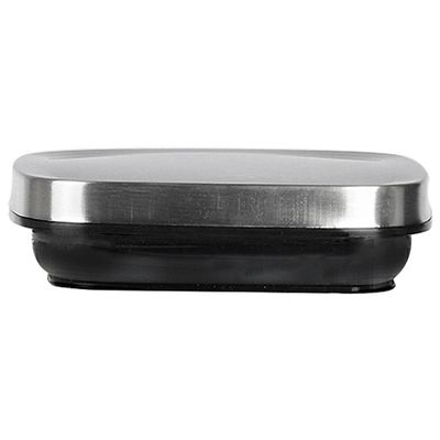 Porta Mantimentos Quadrado Dynasty em Vidro Borossilicato com Tampa de Metal Prata  1,4L