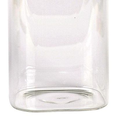 Porta Mantimentos Quadrado Dynasty em Vidro Borossilicato com Tampa de Metal Cobre – 1,1 L