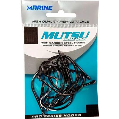 Anzol Marine Sports Mutsu Circle Hook Black Nickel 2-0 30 Unidades