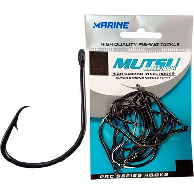 Anzol Marine Sports Mutsu Circle Hook Black Nickel 2-0 30 Unidades