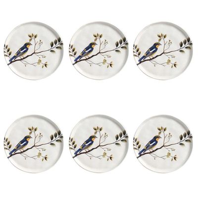 Conjunto De Pratos De Sobremesa 06 Peças Bio Birdy Porto Brasil
