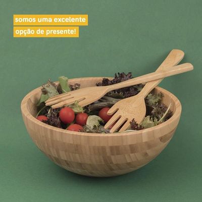 Pegador De Saladas Mãozinhas De Bambu - Oikos