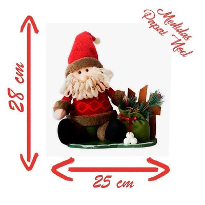 Decoração Boneco Natal Papai Noel Tecido Natalino 25cm