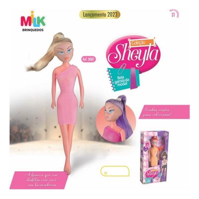 Boneca Grande Barata Menina Sheyla Milk 087