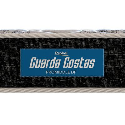 Colchão King Size Probel Guarda Costas Promiddle Espuma D28 22x193x203cm - Branco/Preto