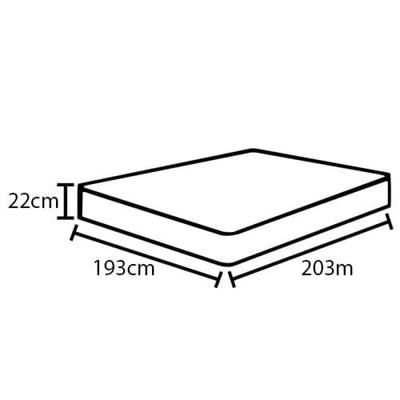 Colchão King Size Probel Guarda Costas Promiddle Espuma D28 22x193x203cm - Branco/Preto