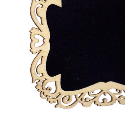 Placa Lousa De Madeira P/ Pendurar 13x15x1 Cm