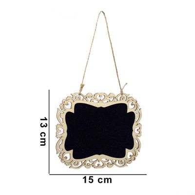 Placa Lousa De Madeira P/ Pendurar 13x15x1 Cm