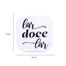 Suporte De Madeira Lar Doce Lar Branco 6x6x5 Cm