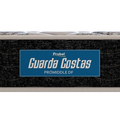Colchão de Solteiro Probel Guarda Costas Promiddle Espuma D28 22x88x188cm - Branco/Preto