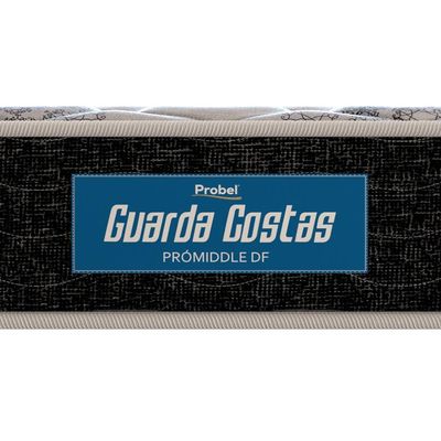 Colchão de Casal Probel Guarda Costas Promiddle Espuma D28 22x138x188cm - Branco/Preto