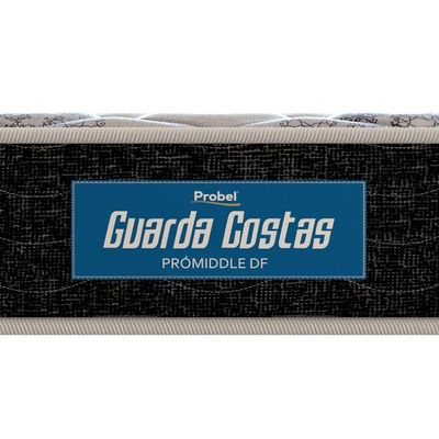 Colchão de Solteiro Probel Guarda Costas Promiddle Espuma D28 22x78x188cm - Branco/Preto