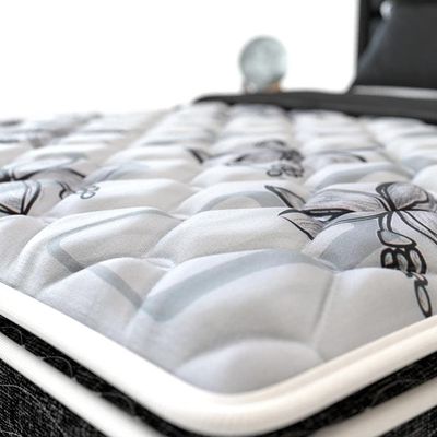 Cama Box Conjugada de Solteiro PROdormir Advanced com Pillow Top e Espuma D28 50x88x188 cm – Branco/Preto