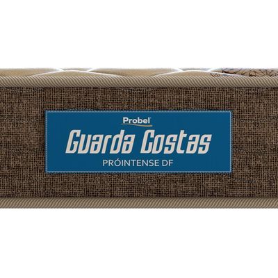 Colchão King Size Probel Guarda Costas Próintense DF Espuma D33 22x193x203cm - Bege/Marrom