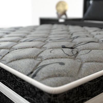 Cama Box Conjugada Solteiro Probel Platinum com Cama Auxiliar 43x88x188cm - Preta/Cinza