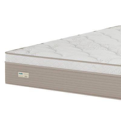 Colchão King Size Umaflex Milão com Euro Pillow e Molas Ensacadas 30x193x203 – Bege/Branco