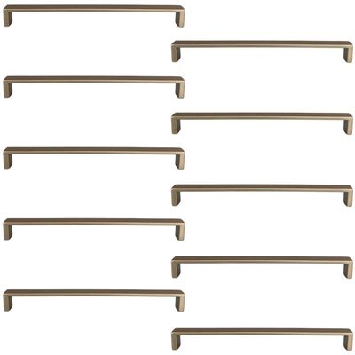 Kit 10 Puxadores Dourado 23cm Armário Piauí Torralba Cozinha Planejada