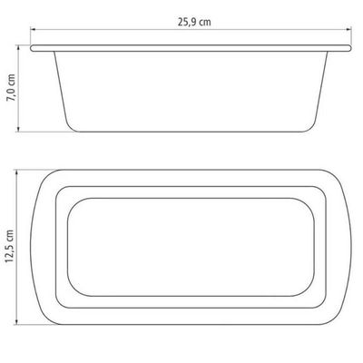 Forma de Pão e Bolo Retangular 22cm Alta Tramontina Brasil Alumínio Antiaderente 1,2L Grafite