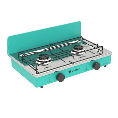 FOGAO A GAS FLAMALAR 2 Q VETRO VERDE GAS GLP