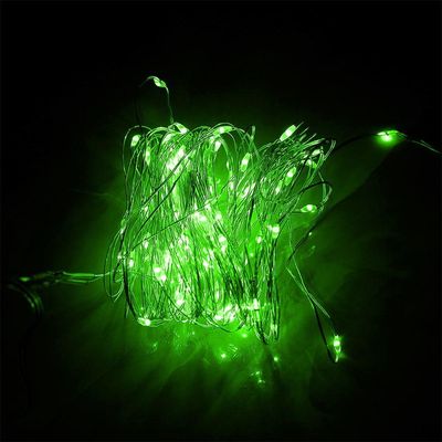 Pisca De Led Fio De Fada 20l 2 Metros A Bateria Natal Ano Novo Verde