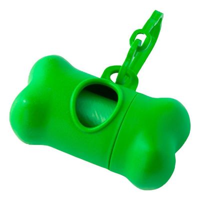 Coletor Higiênico Com Suporte E Saquinho Cachorro Gato Passeio Verde