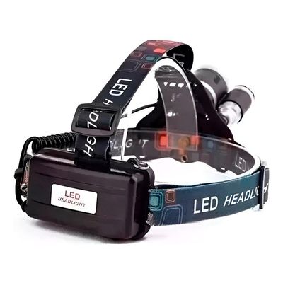 Lanterna De Cabeça 5 Led Recarregável De Longo Alcance Faixa Elástica