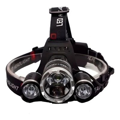 Lanterna De Cabeça 5 Led Recarregável De Longo Alcance Faixa Elástica