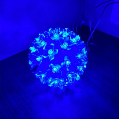 Globo Lampadas Luzes De Led Flor Bola Natal Decoração Tomada Azul