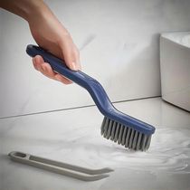 Escova Multiuso Limpeza Cantos Pinça 2 Em 1 Banheiro Cozinha Azul
