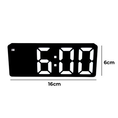 Relogio Despertador Digital Led Usb Pilha Portatil Alarme Cabeceira Preto