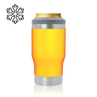 Copo Térmico Porta Lata Garrafa Long Neck Copo Abridor Laranja
