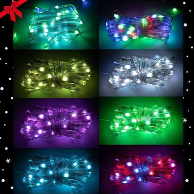 Led Pisca Linha Com 10 Metros 100 Lampadas 9 Modos Rgb Usb Controla Por App Natal Ano Novo