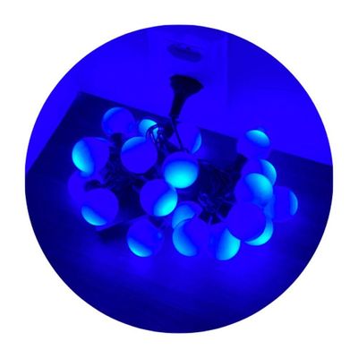Cordão De Lampadas De Led Formato Bolinhas 4 Metros Luz Fixa Natal Azul