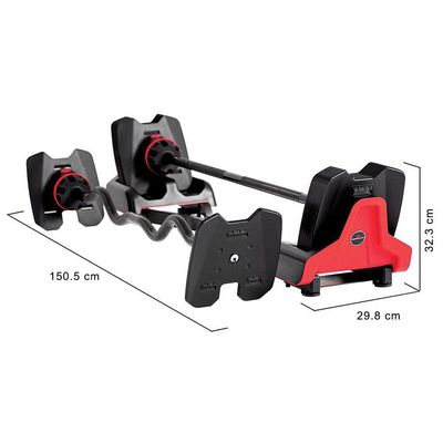 Kit Barra Regulável Bowflex 2080 + Estante De Suporte