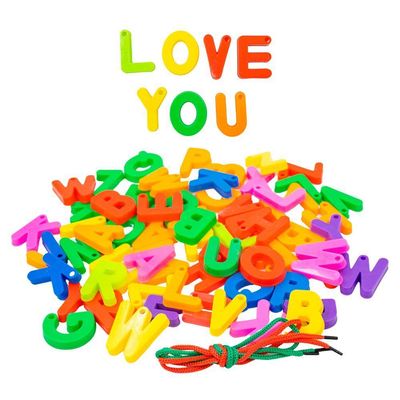 Brinquedo De Montar Letras Plástico Interativo Blocos Infantil Coloridos