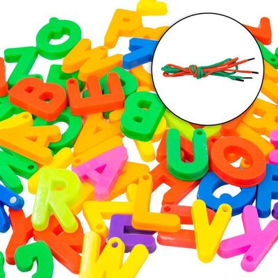 Brinquedo De Montar Letras Plástico Interativo Blocos Infantil Coloridos