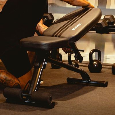 Kit Banco Ajustável Starke + Halteres Reguláveis Bowflex 552