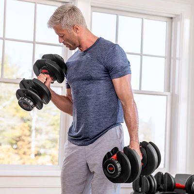 Kit Banco Ajustável Starke + Halteres Reguláveis Bowflex 552