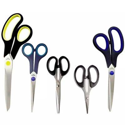 Kit 5 Tesouras Multiuso Para Casa Escritório Costura Artesanato ? Bom3302