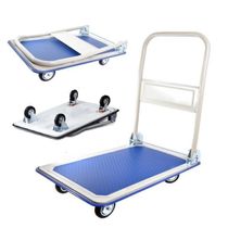 Carrinho Carga Plataforma 150kg 4 Rodas Reforçada Dobrável