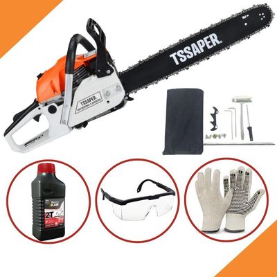 Motosserra A Gasolina 52cc Sabre 20 T-ssaper Mg52cc Com Kit Oleo Toyama 2t + Oculos + Luvas