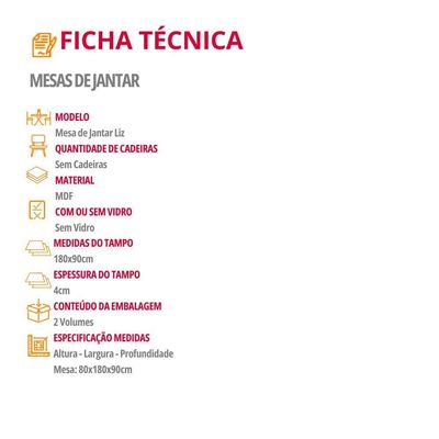 Mesa De Jantar Liz 180cm Canto Copo Moderna Mobília Naturalle