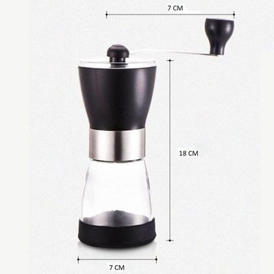 Moedor De Cafe Manual Inox Vidro Moinho Graos Mesa Vintage