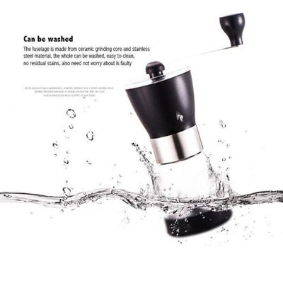 Moedor De Cafe Manual Inox Vidro Moinho Graos Mesa Vintage