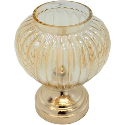 Bomboniere Pote Decorativo Em Bronze Vidro Biscoitos E Doces