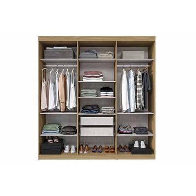 Guarda Roupa Casal 6 Portas (2 c/ Espelho) e 4 Gavetas PH 18041 Carvalho/Off White - Herval