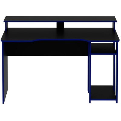 Mesa Para Computador Gamer Espaço Para 2 Monitores E Cpu Preto/azul